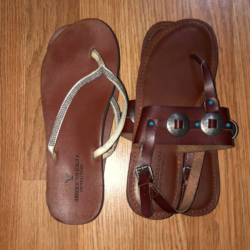 american eagle flip flops & sandles